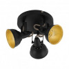 EGLO Plafondlamp THORNTON - rondell/3 E14 - zwart/goud