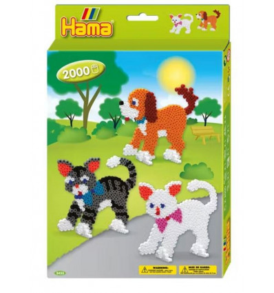 HAMA strijkparels - Gift box - kat en hond - 2000st