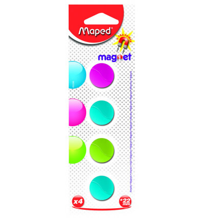 MAPED Magneten rond kleur - 22mm - 4st