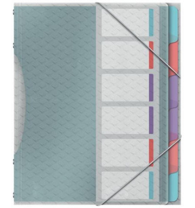 ESSELTE Colour Breeze - Sorteermap met 6 tabbladen