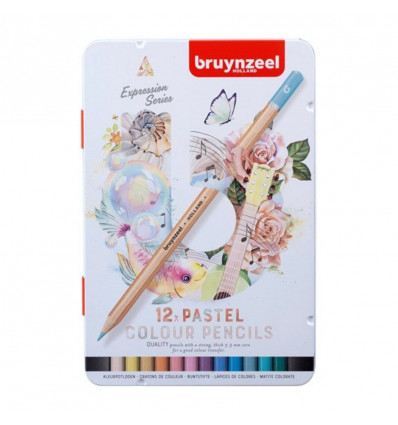 BRUYNZEEL Expression kleurpotloden - pastel - blik 12