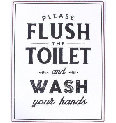 Sign - Please flush the toilet ... - 26x35cm