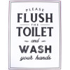 Sign - Please flush the toilet ... - 26x35cm