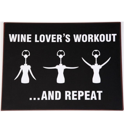 Sign - Wine lover's workout - 26x35cm