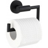WENKO Bosio toiletrolhouder z/ deksel - rvs mat zwart - strak tijdloos design