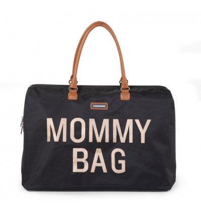 CHILDHOME Mommy Bag verzorgingstas - zwart/ goud luiertas