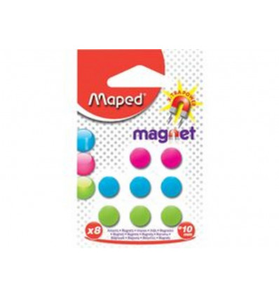 MAPED Magneten 10mm - assortiment kleur - 8 stuks