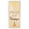 Sign - Press for champagne - 13x30cm