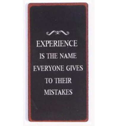 Magneet - Experience is the name everyone... - 5x10cm