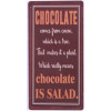 Magneet - Chocolate is salad... - 5x10cm