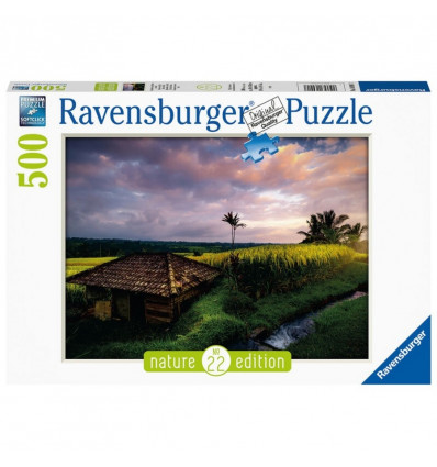 RAVENSBURGER Puzzel - Rijstvelden in Bali - Nature Edition 500st
