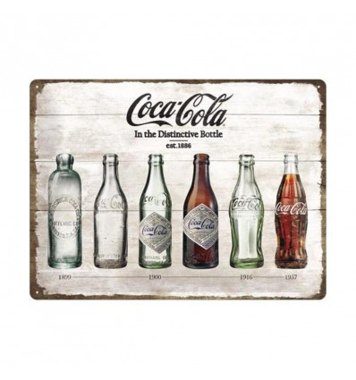 Tin sign 30x40cm - Coca Cola timeline