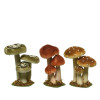 Deco paddenstoel fluweel - 9x12x17cm - ass. (prijs per stuk)