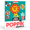 POPPIK Educatieve poster met stickers - panorama circus (3/7j.)