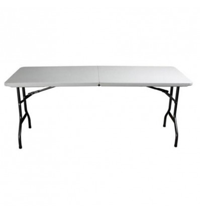Opvouwbare tafel PVC - grijs partytafel 180x75x74cm plooitafel voor in-&outdoor
