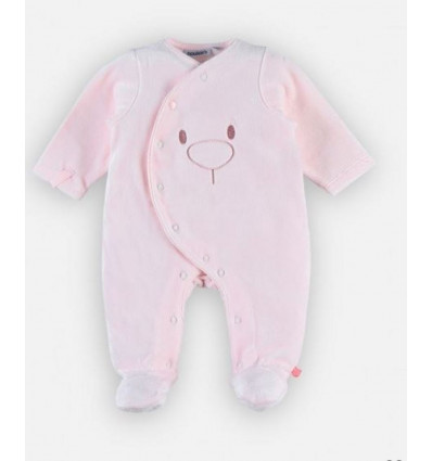 NOUKIES Pyjama fluweel - roze - 18m