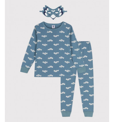 PETIT BATEAU Pyjama met masker - rover blauw - 4j.