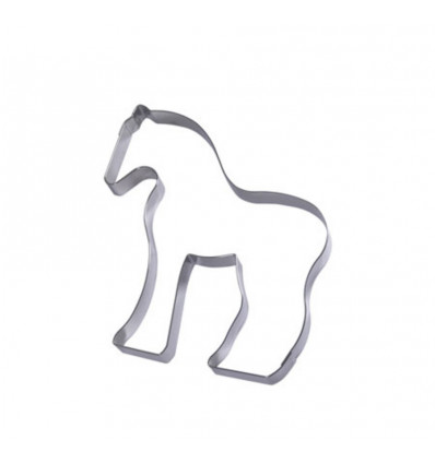 GOBEL Uitduwvorm klaaskoek - Paard inox 20cm H1.5cm