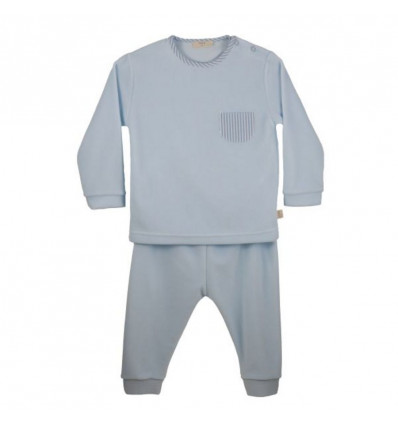 BABY GI Pyjama 2dlg - blauw streep - 12m