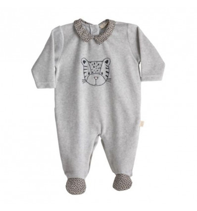 Baby Gi pyjama tiger - grijs - 3m