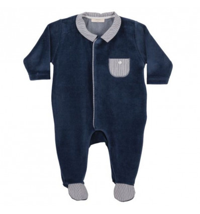 Baby Gi pyjama velours - navy - 3m