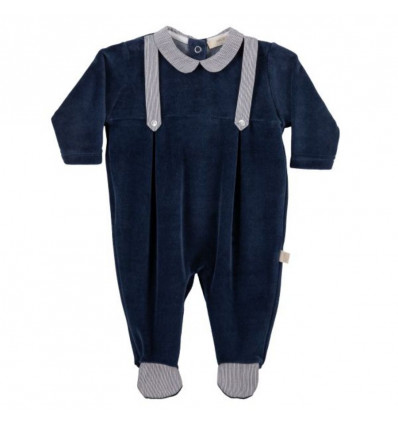 Baby Gi pyjama velours - navy - 0m