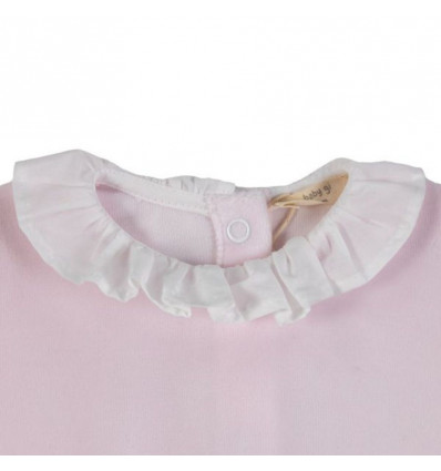 Baby Gi pyjama kraag - roze kroon - 0m