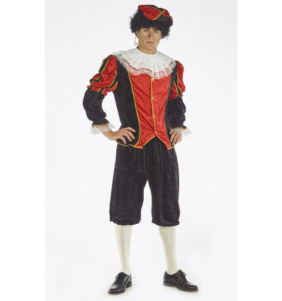 Kostuum Piet zwart/rood - 50