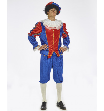 Kostuum Piet blauw/rood - 52