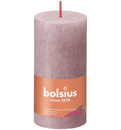 BOLSIUS stompkaars - 10x5cm - Ash Rose