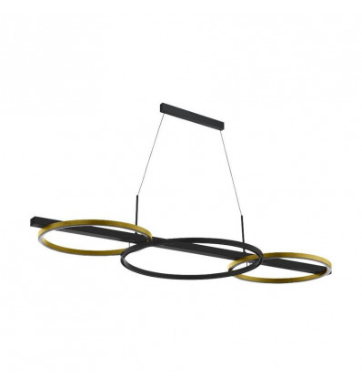 Eglo LANACERA Hanglamp - LED H1500 2x12.5W - zwart/goud