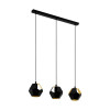 Eglo RASIGURES Hanglamp - H1100 E27 3x28W - zwart/goud TU UC