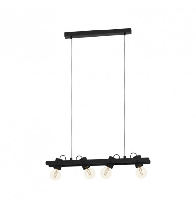Eglo PLIMSOLL Hanglamp - H1100 E27 4x15W - zwart