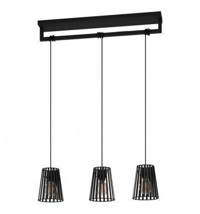 Eglo BOGOTA Hanglamp - H1500 E27 3x40W - zwart