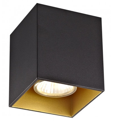 FANTASIA BABAR Plafondlicht vierkant GU10 50W - zwart/goud