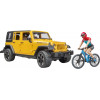 BRUDER - Jeep Wrangler met mountain bike en fietser