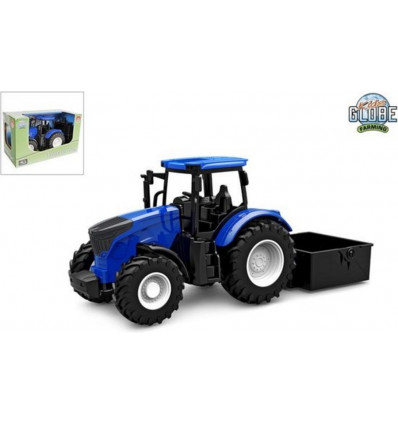 KidsGlobe tractor freewheel + kiepbak 27cm - blauw
