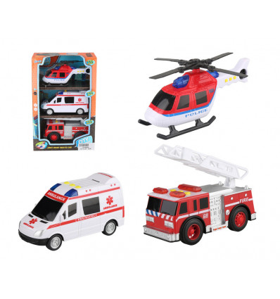 Helikopter, ambulance, brandweer auto 10089418