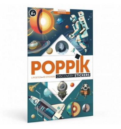 POPPIK Educatieve poster met stickers - mini De ruimte (3/8j.)