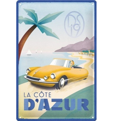 Tin sign 20x30cm - La Cote D'Azur