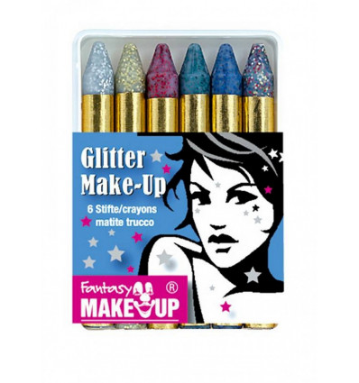Fantasy make-up - Sticks glitter 6st.