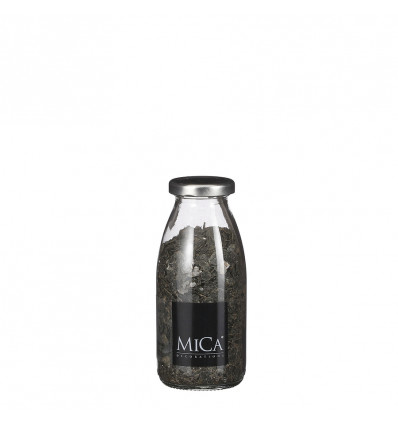 MICA Deco glimmer pebbles 3/4mm 250ml - d. grijs