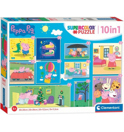 CLEMENTONI Puzzel - Peppa Pig 10in1