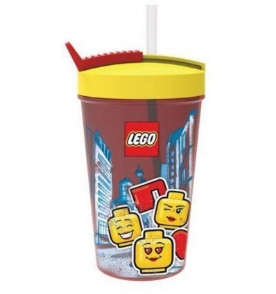 LEGO Beker met rietje - Classic girl rood/ geel