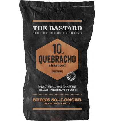 THE BASTARD Paraguay white quebracho - 10kg duurzame houtskool