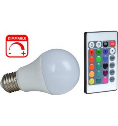 LED Lamp E27 7.5W - multicolor met afstandsbediening