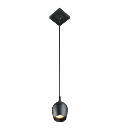 Lucide PRESTON Hanglamp badkamer - 10cm 1xGU10 IP44 - zwart