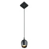 Lucide PRESTON Hanglamp badkamer - 10cm 1xGU10 IP44 - zwart
