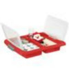 Sunware NESTA kerst opberbox - 45L - transparant/rood