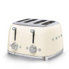 SMEG broodrooster 4x4 - creme toaster voor 4 sneden 4 gleuven
